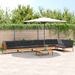 Salon palette de jardin avec coussins 6pcs bois d'acacia massif - Photo n°1