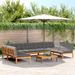 Salon palette de jardin avec coussins 6pcs bois d'acacia massif - Photo n°1