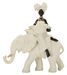 Sculpture ethnique femme africaine sur éléphant 50 x 16 x 34 cm - Photo n°1