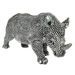 Sculpture rhinocéros polyrésine argentée Zoorin - Photo n°1