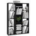 Séparateur de pièce/Bibliothèque Noir 100x24x140 cm - Photo n°1