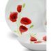 Service de Table 18 pieces en porcelaine Coquelicot rouge et blanc - Photo n°2