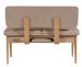 Set 5 piéces table et assises extensibles Mariva bois pin et tissu beige - Photo n°6