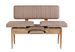 Set 5 piéces table et assises extensibles Mariva bois pin et tissu beige - Photo n°10