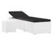 Set chaise longue et table tissu noir et résine blanche Viali - Photo n°1