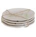 Set de 12 assiettes céramique blanc et vert Neela D 16 cm - Photo n°2