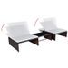 Set de 2 chaises et 1 table tissu blanc et résine marron Toani - Photo n°2