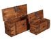 Set de 2 coffres de rangement bois massif finition miel Veliza - Style vintage - Photo n°2