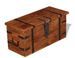 Set de 2 coffres de rangement bois massif finition miel Veliza - Style vintage - Photo n°5