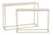 Set de 2 tables consoles dorées Barbara L 100 cm - Photo n°1