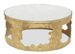 Set de 2 tables basses marbre blanc et métal doré Melton D 80/D 60 cm - Photo n°2