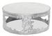 Set de 2 tables basses marbre blanc et métal nickel Melton D 80/D 60 cm - Photo n°3