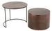 Set de 2 tables bloc rond métal marron Maggie D 60 cm - Photo n°1