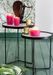 Set de 2 tables d'appoint bois effet marbre Ocelo D 45 cm - Photo n°2