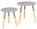 Set de 2 tables d'appoint bois gris et pieds pin massif Udim - Photo n°2