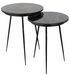 Set de 2 tables gigogne en marbre bicolore Lenai D 45.5 cm - Photo n°1