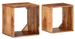 Set de 2 tables gigognes bois massif clair Kamif - Photo n°1