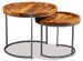 Set de 2 tables gigognes manguier foncé et pieds métal Sebla - Photo n°1