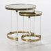 Set de 2 tables gigognes miroir pieds acrylique et métal doré Meli - Photo n°1