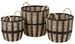 Set de 3 paniers de rangement en rotin bicolore LILAI - Photo n°1