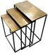 Set de 3 tables gigognes métal doré et noir Vinty - Photo n°2