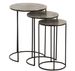 Set de 3 tables rondes aluminium bicolore Ash D 42/D 35/D 30 cm - Photo n°1