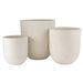 Set de 3 vases céramique blanc Liray - Photo n°1