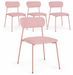 Set de 4 chaises INKA – Acier peint & assise rembourrée - Photo n°1