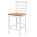 Set table et 4 chaises de bar en bois coloris blanc - Photo n°9