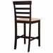 Set table et 4 chaises de bar en bois coloris marron - Photo n°6