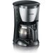 SEVERIN KA4805 Cafetiere filtre compacte, 4 tasses, Capacité : 0,46 L, Arret automatique, verseuse en verre, 650 W, Inox / Noir - Photo n°1