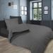 SOLEIL d'OCRE Parure de lit bicolore - Coton lavé - 240 x 290 cm - Gris et gris anthracite - Photo n°1