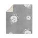 SOLEIL D' OCRE Plaid polaire sherpa microfibre Esprit de Famille - 110 x 160 cm - Gris - Photo n°1