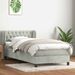 Sommier à lattes de lit et matelas gris clair 90x210 cm velours - Photo n°1