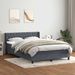 Sommier à lattes de lit et matelas gris foncé 160x220cm velours - Photo n°1
