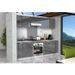 START Meuble bas de cuisine L 60 cm avec plan de travail inclus - Gris Brillant 2 - Photo n°4