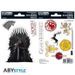 Stickers Game Of Thrones - 6x11cm / 2 planches - Stark / Sigils - ABYstyle - Photo n°1