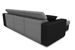 Canapé d'angle convertible angle gauche et 2 poufs simili noir et microfibre gris Cadiac 264 cm - Photo n°10