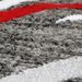SUBWAY ENCADRE Tapis de salon en polypropylene - 120x170 cm - Rouge - Photo n°3