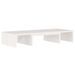 Support de moniteur Blanc 60x24x10,5 cm Bois de pin solide - Photo n°3