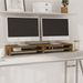 Support de moniteur Marron miel 100x24x13 cm Bois de pin solide - Photo n°1