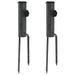 Support de parasol avec piquets 2 pcs 9x35 cm acier galvanisé - Photo n°1