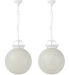 Suspension verre blanc mosaïque Ekio - Lot de 2 - Photo n°1