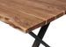 Table 180 cm bois massif acacia naturel et pieds croisés acier noir Vintal - Photo n°4