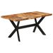Table à dîner 160x80x75 cm bois de manguier massif brut - Photo n°1