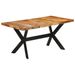 Table à dîner 160x80x75 cm bois de manguier massif brut - Photo n°9