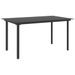 Table à dîner de jardin Noir 150x80x74 cm Acier et verre 2 - Photo n°1