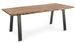 Table à manger 10 places bois d'acacia et pieds acier gris Denia 200 cm - Photo n°1
