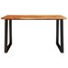 Table à manger 140x80x75 cm bois d'acacia solide à bord vif - Photo n°4