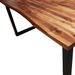 Table à manger 140x80x75 cm bois d'acacia solide à bord vif - Photo n°7